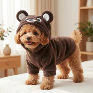 Brown bear dog sweater