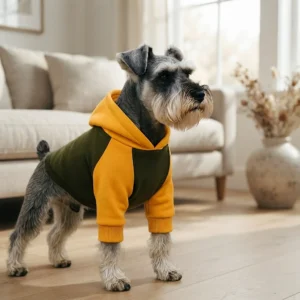 Orange green hoodie for dogs