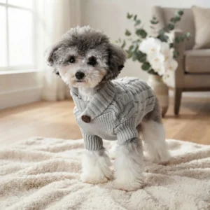 Space gray cozy dog sweater