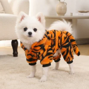Tiger print dog costume